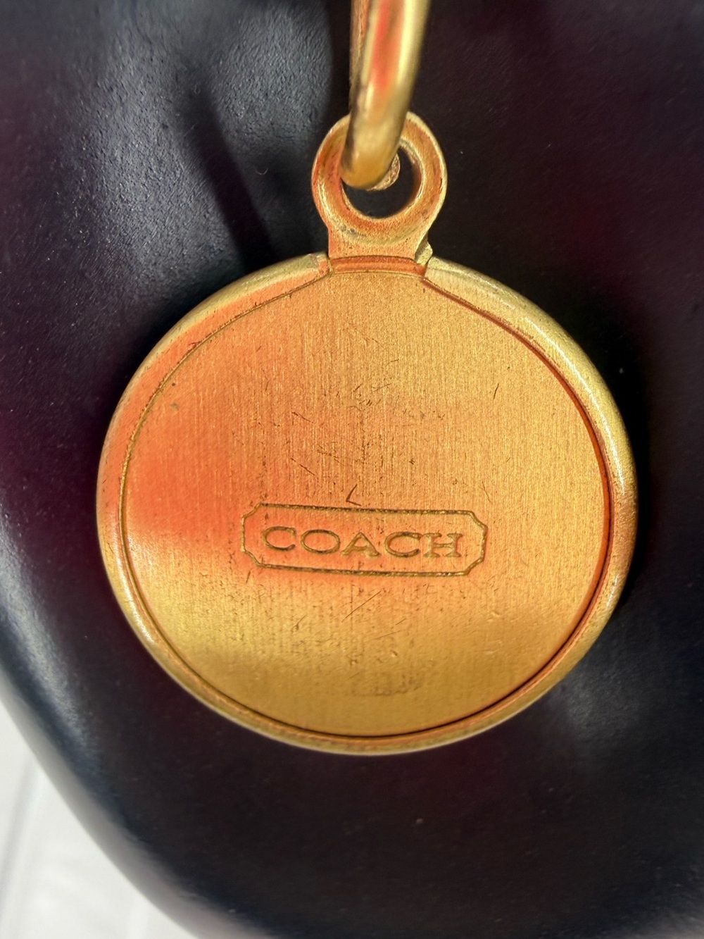 Coach Gold Round Bag Tag - Picture 6 of 11